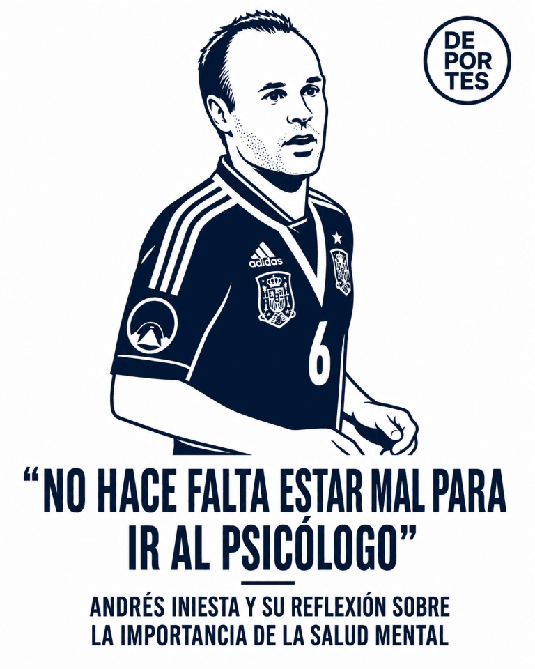 imagen de Andrés Iniesta y reflexión sobre salud mental